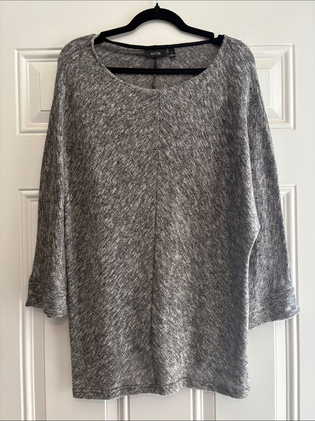 Apt. 9 Marled Gray Scoop-Neck Knit Top